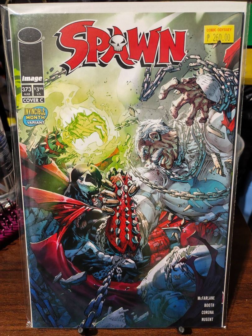 Spawn Comic Books Image Comics Lot Issues 331 350 370 373 376 (Category: Comics & Manga) located in Antipolo. Submitted by makasalanan (Listing ID 1467682932, Image 2). Description: - Bundle of 5 Image Comics Spawn issues: #331, #350, #370, #373, and #376 - Includes special editions such as the record-breaking 350th issue and the Invincible Month variant - All issues are well-protected in individual plastic sleeves with backing boards - Ideal for