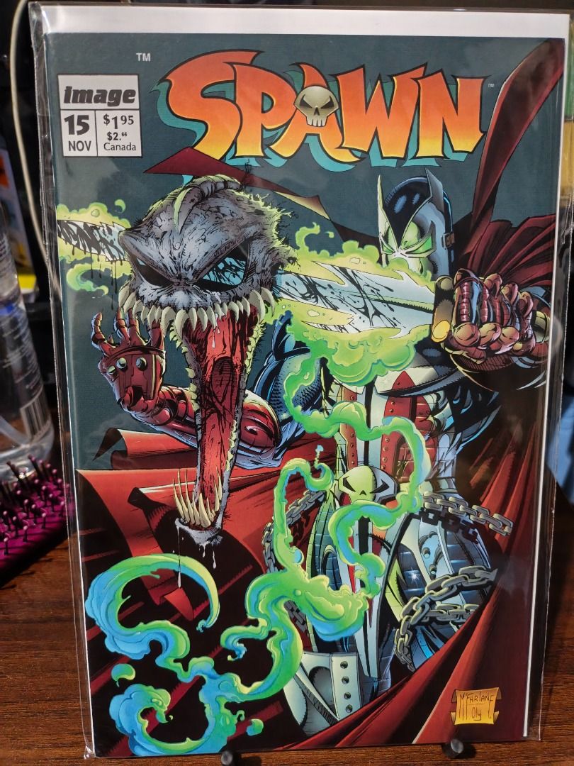 Spawn Comic Books Issues 13-17 Image Comics (Category: Comics & Manga) located in Antipolo. Submitted by makasalanan (Listing ID 1467684180, Image 3). Description: - Title: Spawn Comic Book Bundle (Issues 13, 14, 15, 16, 17 and 38) - Publisher: Image Comics (Early 1990s vintage run) - Artwork: Classic Todd McFarlane covers - Condition: Every comic is individually bagged and boarded for protection - Near Mint / Mint - Set of comics for only 700.