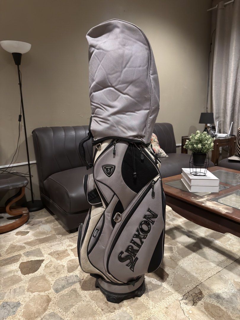 Srixon Golf Cart Bag (Category: Golf) located in Las Pinas. Submitted by bigboyshopper (Listing ID 1467729120, Image 2). Description: Srixon Golf Cart Bag - Pre-loved, good and usable condition (normal signs of use) - Multiple zippered pockets on all sides - 7-way top divider Note: Shoulder strap NOT included (was removed because it just sits in the cart) ₱2,200 RFS: upgraded Loc: Las Piñas (delivery is buyer's expense, can arrange meetup as well