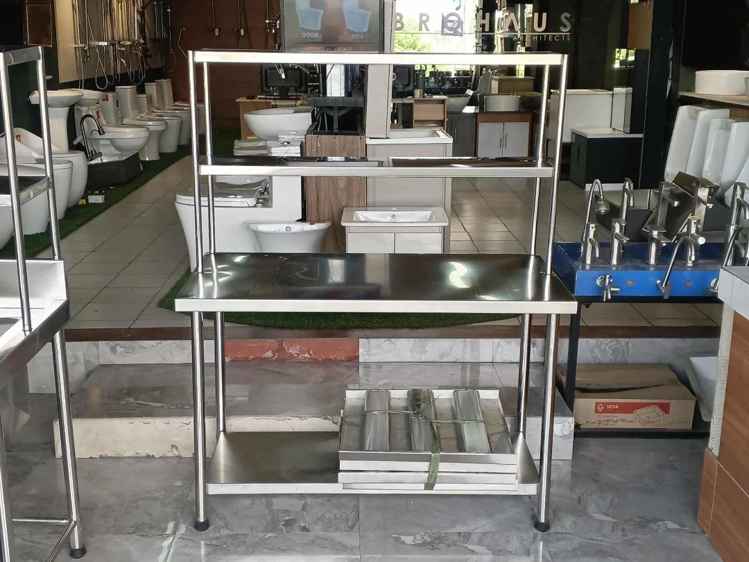 STAINLESS PREP TABLE W/ SHELVES (Category: Bathroom & Kitchen Fixtures) located in Dinalupihan. Submitted by lucky.dragon (Listing ID 1467626758, Image 3). Description: Looking for a durable, stylish, and high-quality stainless sink? We got you! 💯 ✅ Ready made ✅ Customize according to your preferred size and design ✅ High-Quality Stainless Steel ✅ Strong, Durable & Easy to Clean ✅ Perfect for Homes, Restaurants, Commercial Kitchens & Businesses 