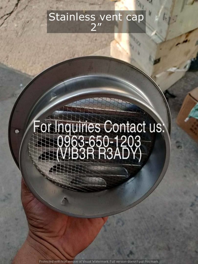 Stainless vent cap 2” (Category: Other Home Furniture) located in Manila. Submitted by ramoseliza33488 (Listing ID 1467691425, Image 3). Description: .