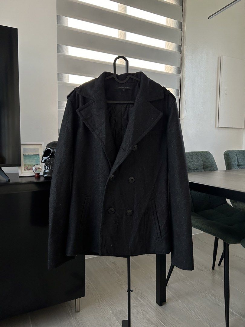 Standard Cloth Black Pea Coat (S) (Category: Coats, Jackets and Outerwear) located in Dasmarinas. Submitted by sfclosetcleanup (Listing ID 1467695567, Image 1). Description: 17 x 27.