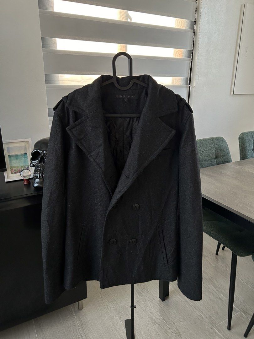 Standard Cloth Black Pea Coat (S) (Category: Coats, Jackets and Outerwear) located in Dasmarinas. Submitted by sfclosetcleanup (Listing ID 1467695567, Image 3). Description: 17 x 27.