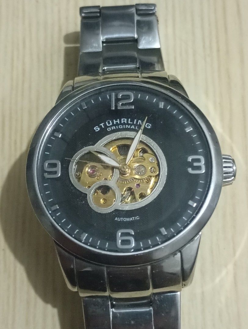 Sthurling automatic (Category: Men's Watches) located in Las Pinas. Submitted by quick_deals_great_finds2 (Listing ID 1467736148, Image 1). Description: Original good working condition 42mm large fits wrist 7 inches.