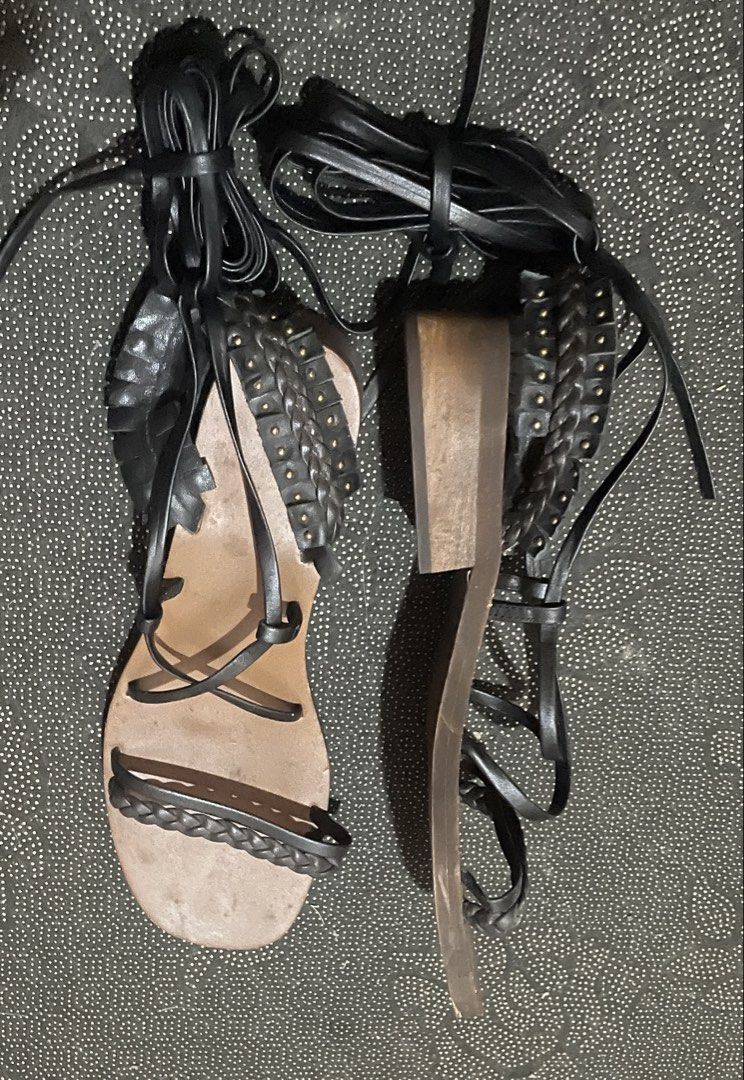 Strappy Leather Flats (Category: Flats & Sandals) located in Batangas. Submitted by norskieshoppe (Listing ID 1467662190, Image 3). Description: sz 7 genuine leather so nice in actual.