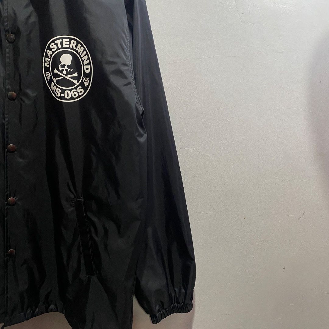 Strict-G × Mastermind Japan Coach Jacket XL (Category: Coats, Jackets and Outerwear) located in Antipolo. Submitted by bentakahitanoano (Listing ID 1467791355, Image 2). Description: Still in good condition Tags still intact Size XL Issue on back print Pit to pit 26 Length 31.