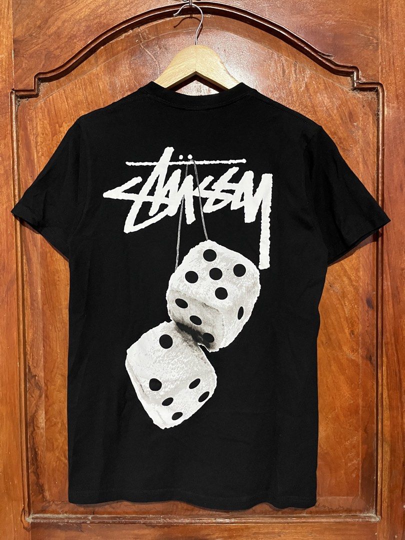 Stussy Dice Tshirt (Category: Tshirts & Polo Shirts ) located in Tumauini. Submitted by jomerthrift (Listing ID 1467720025, Image 1). Description: Dimes: 19x26 Color rate: 10/10 Issue minimal hairline see last pic.