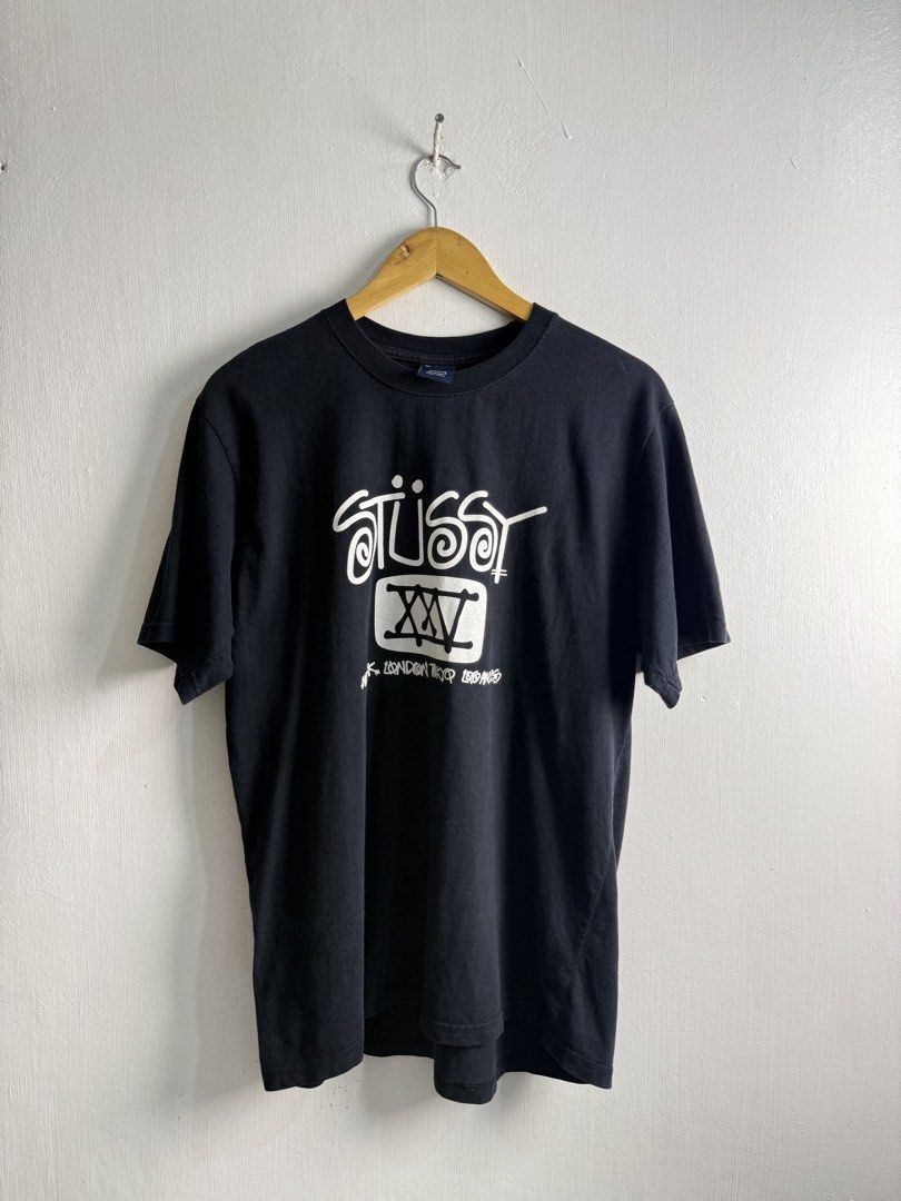 Stussy XXV (25th Anniversary) (Category: Tshirts & Polo Shirts ) located in Legazpi City. Submitted by zeusmostoles27 (Listing ID 1467754525, Image 1). Description: dimes: 22x29 color rate: 9.5 no issue (no fade, color due to lightning ) Large to Semi Xl .