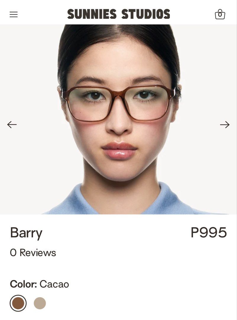 Sunnies Studios Barry Cacao Eyeglasses (Category: Sunglasses & Eyewear) located in Makati City. Submitted by chihiro31 (Listing ID 1467657645, Image 3). Description: - Brand: Sunnies Studios - Model: Barry - Colorway: Cacao - Inclusion: Matching cream leatherette protective case with embossed logo - Condition: Like new, no issues - Currently has prescription; you can have the lenses changed at any optical shop.