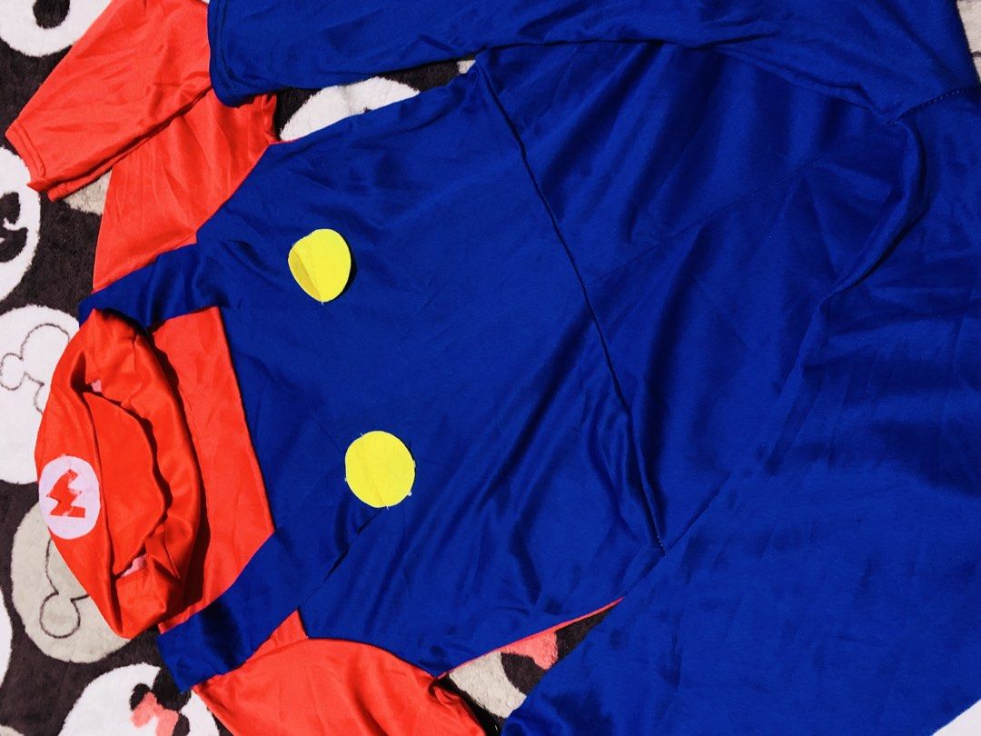 Super Mario Costume (Category: Babies & Kids Fashion) located in Pasig City. Submitted by nyca1989 (Listing ID 1467772681, Image 2). Description: Fit to 9-10 years old.