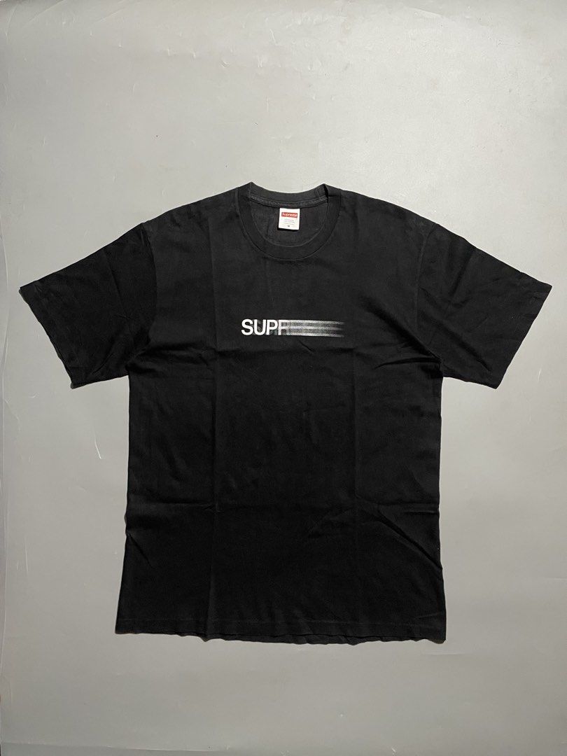Supreme Motion Logo Tee - Black (Category: Tshirts & Polo Shirts ) located in Taguig. Submitted by sellnbustle (Listing ID 1467737017, Image 1). Description: Supreme Motion Logo Tee - Black Size Medium Fito to large 21x29.5 Very good condition 8.5/10 color rate Crack print issue.