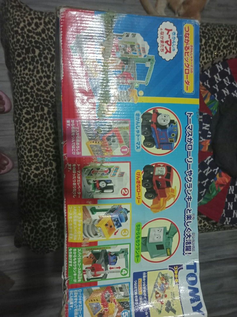 Takara Tomy Thomas & Friends Big Loader Playset (Category: Vehicle & Diecast Models) located in Quezon City. Submitted by madelrivera (Listing ID 1467717355, Image 1). Description: - Authentic Takara Tomy Thomas the Tank Engine Connecting Big Loader set - Original Japanese packaging with full track layout - Includes favorite characters: Thomas, Lorrey, and Cranky - Features a multi-level elevator, spiral track, and interactive loading functions -