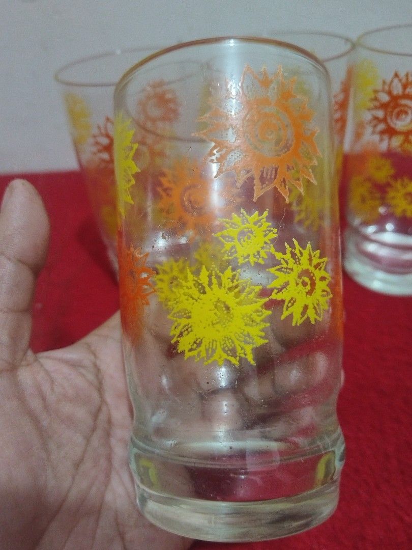 TAKE ALL FOR 100 ONLY 😍 (Category: Other Kitchenware & Tableware) located in Paranaque City. Submitted by winslet99 (Listing ID 1467631054, Image 2). Description: FLORAL GLASS FROM JAPAN 4 PCsS TAKE ALL G12.