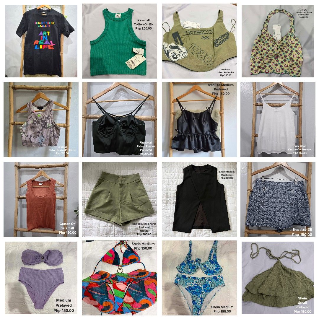 Take All Personal Preloved (42 pcs) (Category: Everything Else Others) located in Pateros City. Submitted by lovealy_07 (Listing ID 1467676520, Image 1). Description: Slight negotiable for sure buyer. shipping: Lalamove Only 42 pcs all ✨ All items are personal preloved ✨ Some are branded ✨ Sizes range from Small to Large ✨ Includes skirt,tops,blouse and shorts ✨ Bottom sizes: 26–28 🤍 Disclaimer: Some items may have stains due to long-term storag