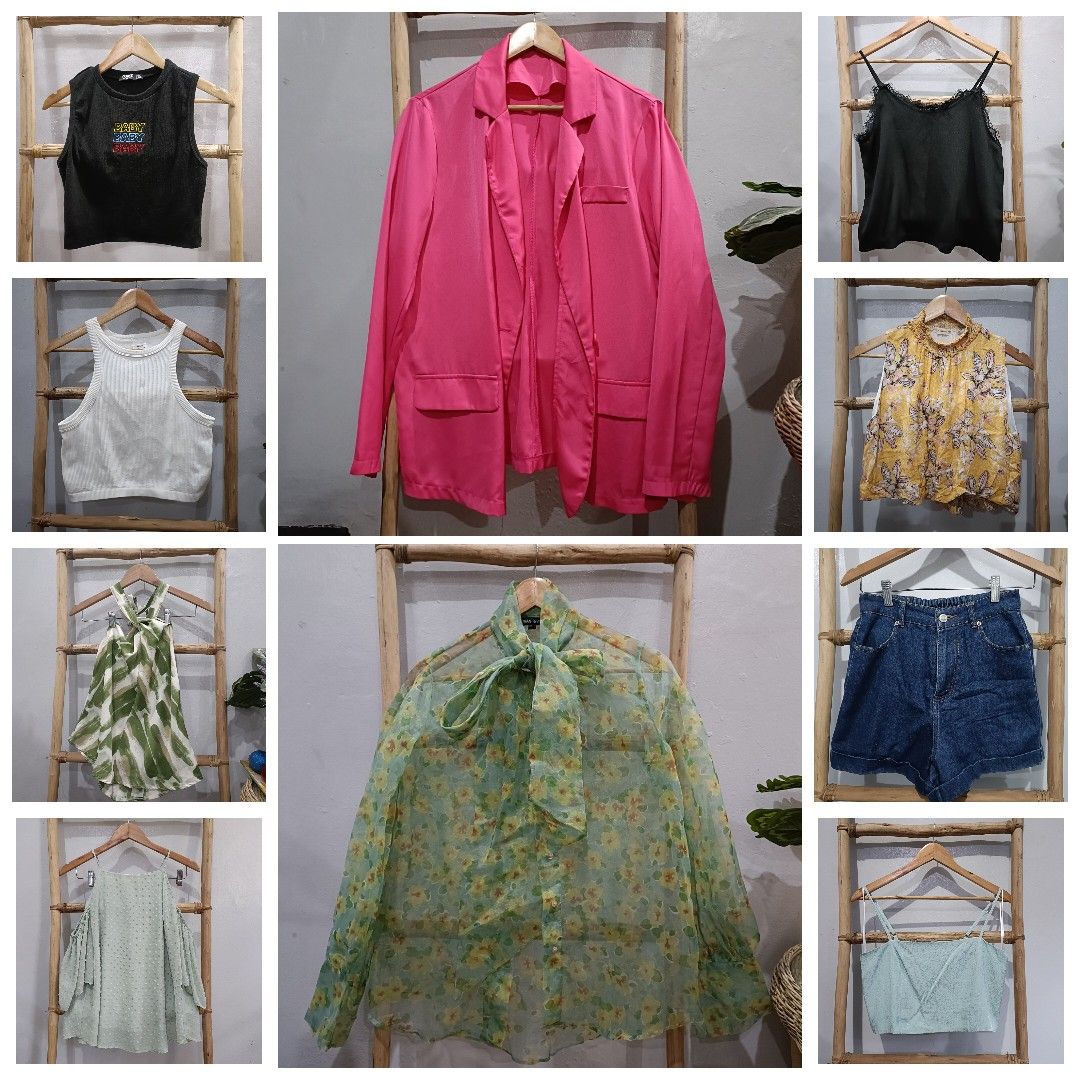 Take All Personal Preloved (42 pcs) (Category: Everything Else Others) located in Pateros City. Submitted by lovealy_07 (Listing ID 1467676520, Image 3). Description: Slight negotiable for sure buyer. shipping: Lalamove Only 42 pcs all ✨ All items are personal preloved ✨ Some are branded ✨ Sizes range from Small to Large ✨ Includes skirt,tops,blouse and shorts ✨ Bottom sizes: 26–28 🤍 Disclaimer: Some items may have stains due to long-term storag