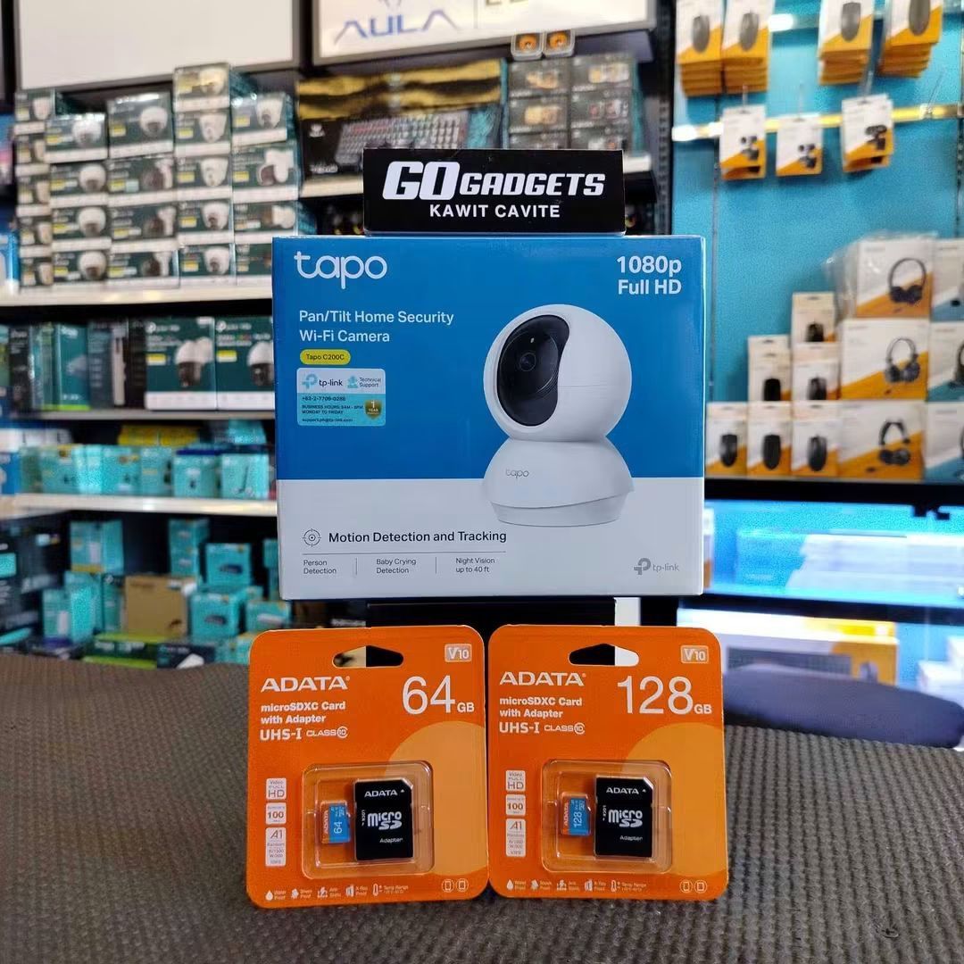 TAPO C200C x ADATA SD Card (Category: Security Systems & CCTV Cameras) located in Caloocan City. Submitted by kentsalvador31 (Listing ID 1467674800, Image 1). Description: TAPO x ADATA OCTOBER PROMO! BUNDLE DEALS FOR TAPO C200C Go Gadgets - Kawit Cavite 💬 Message us now for full specs & recommendations! 🔒 Suitable for: ✔ Homes ✔ Stores ✔ Offices ✔ Warehouses ✔ Small businesses 💳 INSTALLMENT AVAILABLE BDO • BPI • HSBC • Chinabank • Unionbank • 