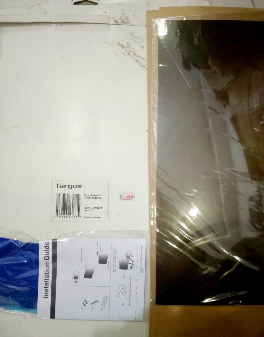 Targus 19" Privacy Screen Filter ASF19USZ (Clearance / 1 Pc Only) (Category: Monitor Screens) located in Pateros City. Submitted by foryoufindsph (Listing ID 1467801508, Image 2). Description: Targus 19" Privacy Screen Filter ASF19USZ (Clearance / 1 Pc Only) ​Description: Clearance markdown for a heavy-duty privacy solution! Perfect for remote workers, office setups, or anyone handling confidential data. ​Brand: Targus ​Model: ASF19USZ (19-inch 4