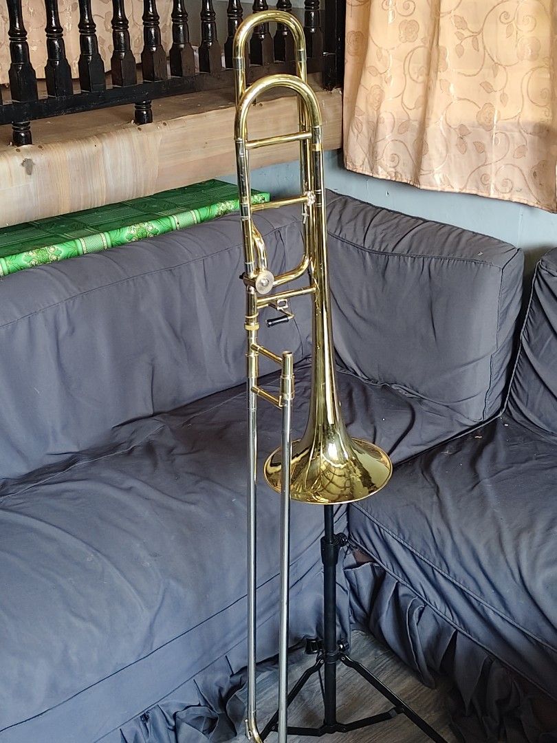 TENOR TROMBONE WITH F-ATTACHMENT (Category: Musical Instruments) located in Cavite. Submitted by flutist101 (Listing ID 1467630664, Image 3). Description: TENOR TROMBONE WITH F-ATTACHMENT LARGE BORE WITH 3PCS MPC: YAMAHA 51C4L THOMSON 5G DENIS WICK HERITAGE 6BL COPY NO CASE NO STAND BRAND (TENERO) MAGANDA MALUBAY SLIDE MAKAPAL ANG BARA DI BASTA MAYUYUPI NO PLAYING ISSUE SIGN OF USAGE INGAT NA INGAT DYAN RFS: NEED FUND SAKA BALIK SINGLE MUNA 22K I