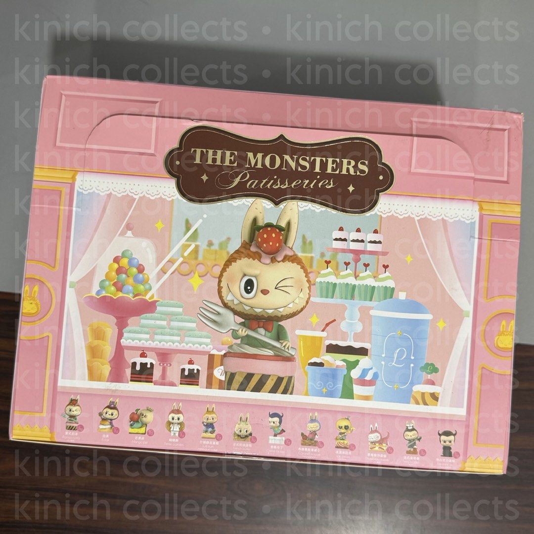 The Monsters Labubu - Patisseries figures [CONFIRMED SET] (Category: Designer & Blind Box Toys) located in Manila. Submitted by kinichcollects (Listing ID 1467769077, Image 1). Description: This is a confirmed set of The Monsters Patisseries figures Confirmed set = all boxes are opened at the bottom to check their cards. figures are in their sealed foil except for 1 figure opened.