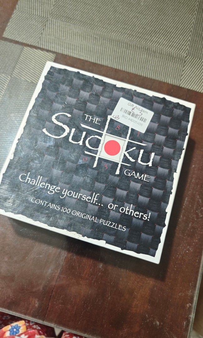 The Sudoku Game (Category: Board Games & Puzzles) located in Cabanatuan. Submitted by paogel21 (Listing ID 1467775427, Image 1). Description: 100 puzzles game with diff difficulties and style MOP - Gcash, Bank Transfer.