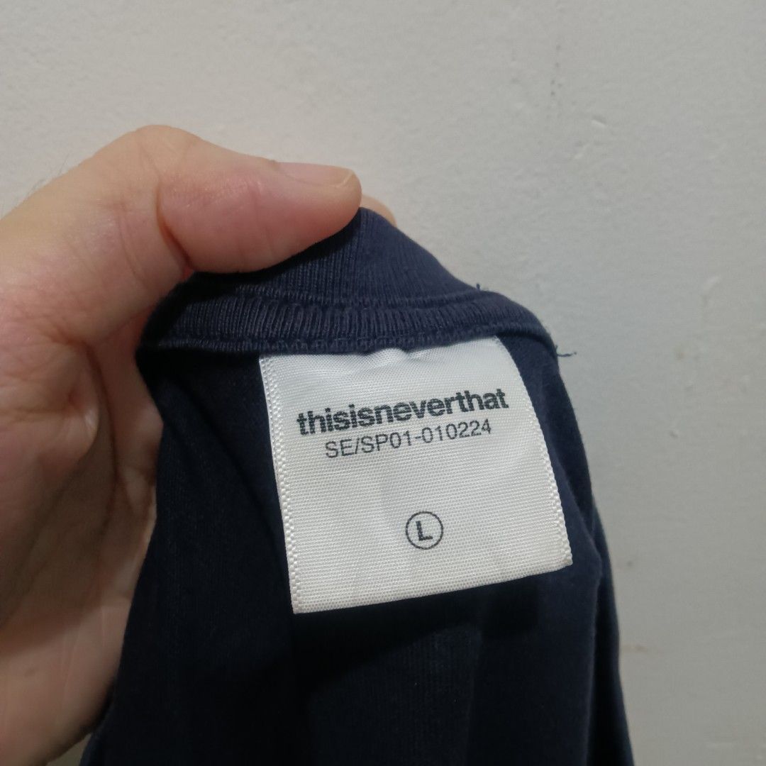 THISISNEVERTHAT International Shirt (Category: Tshirts & Polo Shirts ) located in Caloocan City. Submitted by jaychingsss (Listing ID 1467755077, Image 3). Description: Thisisneverthat International Shirt - 200 23x30 Complete Tags Color Rate: 9.5/10 No issue NEED WASH.