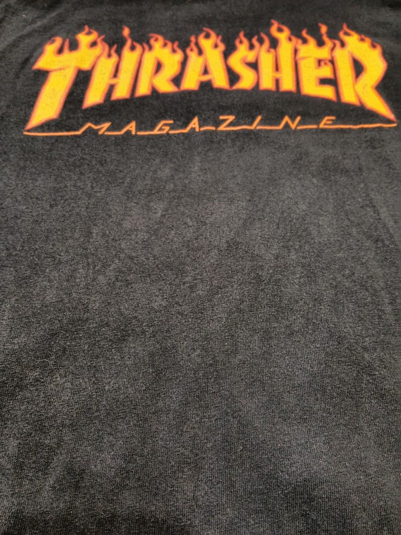 Thrasher Long Sleeve (Category: Tshirts & Polo Shirts ) located in Manila. Submitted by yvl.op (Listing ID 1467692126, Image 2). Description: W- 21“ L- 28.5“ MOP: GCASH MOD: JNT/LALAMOVE ISSUE: CRACK PRINTS (CHECK PICS NALANG) DM FOR MORE INFO PRICE IS STILL NEGOTIABLE +SF.