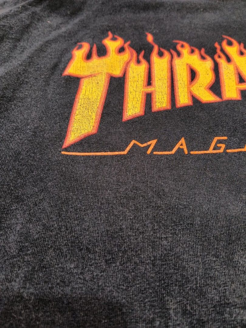 Thrasher Long Sleeve (Category: Tshirts & Polo Shirts ) located in Manila. Submitted by yvl.op (Listing ID 1467692126, Image 3). Description: W- 21“ L- 28.5“ MOP: GCASH MOD: JNT/LALAMOVE ISSUE: CRACK PRINTS (CHECK PICS NALANG) DM FOR MORE INFO PRICE IS STILL NEGOTIABLE +SF.