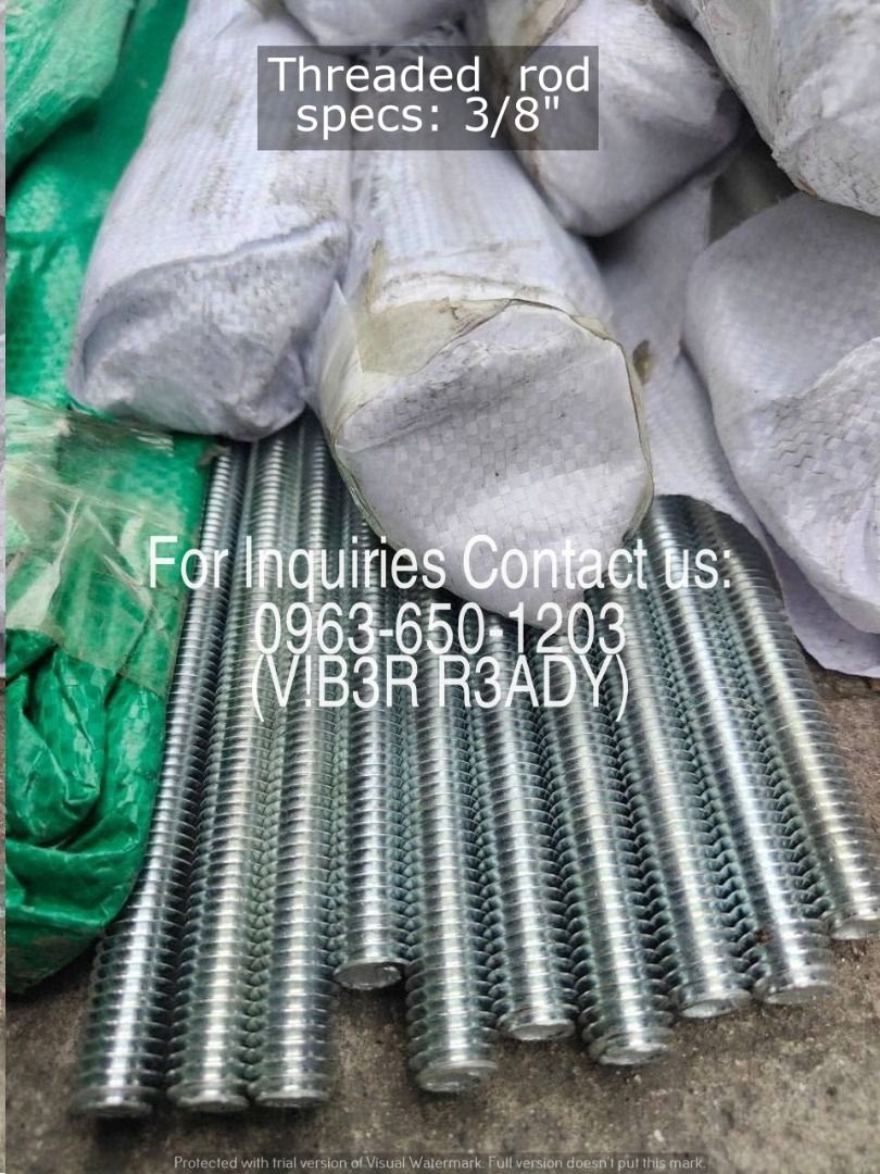 Threaded rod specs: 3/8" (Category: Other Home Furniture) located in Manila. Submitted by ramoseliza33488 (Listing ID 1467699271, Image 2). Description: .