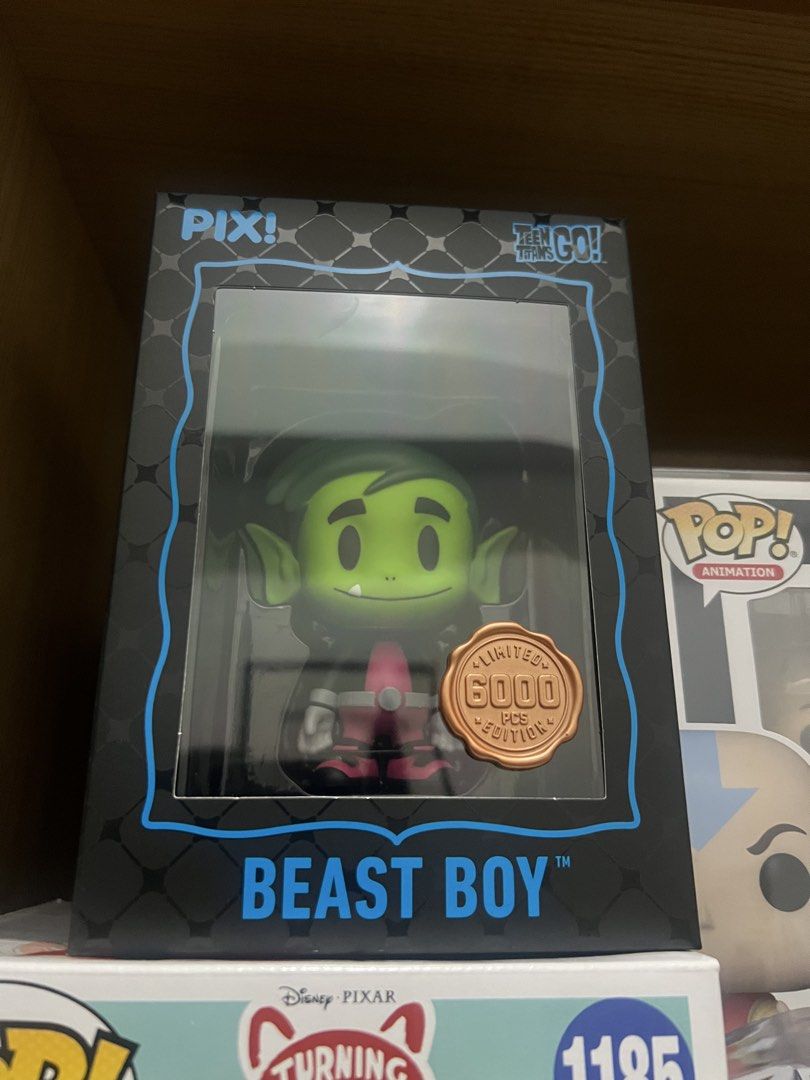 Thrilljoy Beast Boy (Category: Figurines & Statues) located in Munoz. Submitted by z.and.d_collections (Listing ID 1467706435, Image 1). Description: - Brand: PIX - Character: Beast Boy (Teen Titans Go) - Rarity: Limited edition, only 6,000 pieces made worldwide - Condition: Clean box with a clear window - Ideal for: Animation and toy collectors MOD: gcash/maya LOC: nueva ecija MOP: lbc(cod) / jnt.