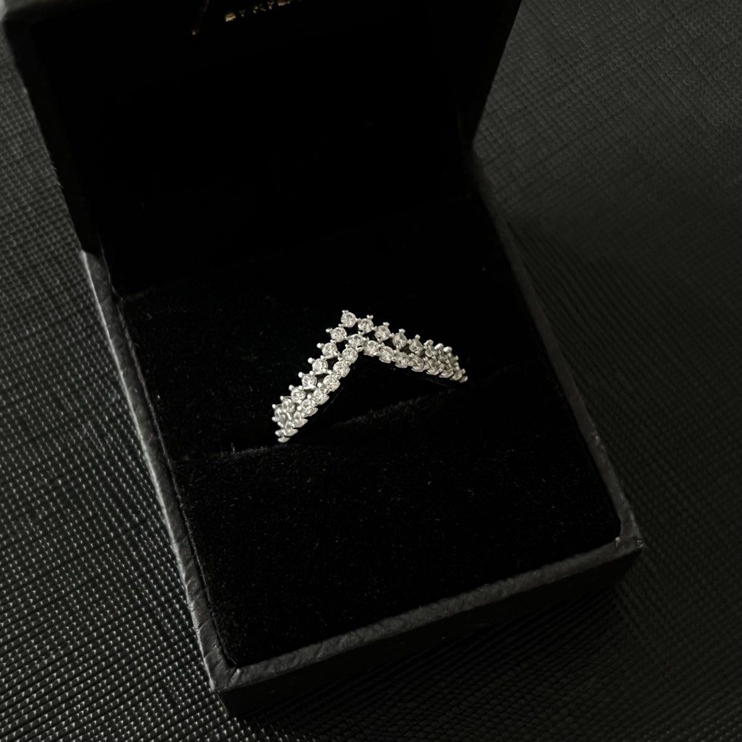 Tiara V-shaped Chevron Wishbone Stud Silver Ring - Size 6 (Category: Rings) located in Makati City. Submitted by akiva. (Listing ID 1467743139, Image 2). Description: .