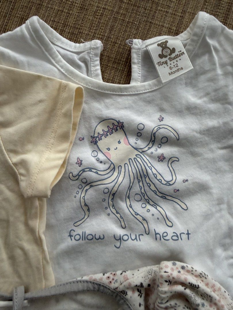 Tiny Button (Category: Babies & Kids Fashion) located in Kuala Lumpur. Submitted by prelovedbykekya (Listing ID 1467705754, Image 3). Description: 6-12m No stain, like new Take all for RM20.