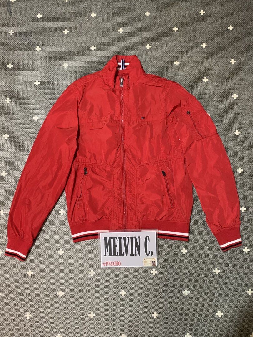 Tommy Hilfiger Red Bomber Jacket (Category: Coats, Jackets and Outerwear) located in Talisay. Submitted by psycho011288 (Listing ID 1467655185, Image 1). Description: FOR SALE‼️👇👇👇 📍TOMMY HILFIGER BOMBER JACKET 📍💯AUTHENTIC/ORIG 📍FULL ZIP CLOSURE 📍Size small on tag ( In actual dimension ) 📍WIDTH: 21” 📍LENGTH: 26” 📍LIKE NEW CONDITION 📍ACTUAL COLOR: red 📍COLOR RATE: 10/10 ❌NO ANY ISSUE❌ PRICE : 📩 🇵🇭LOCATION: TALISAY CITY,CEBU 💸MODE 