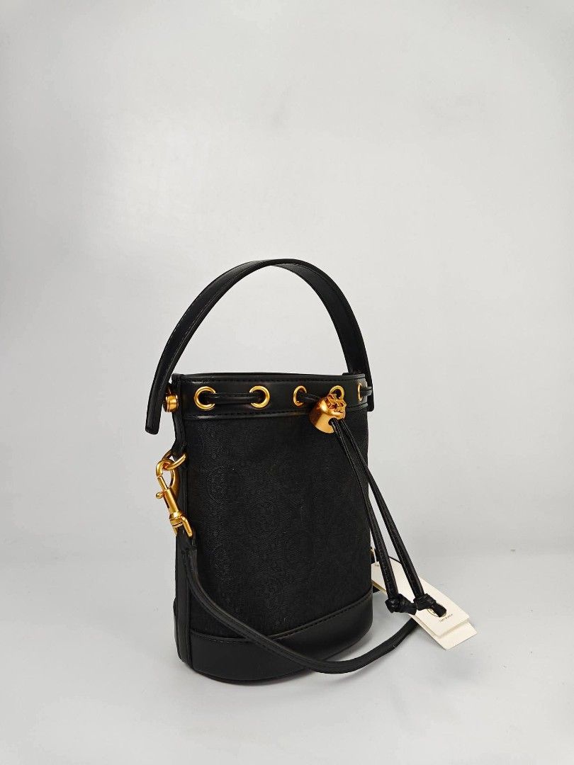 Tory Burch T Monogram Mini Bucket Bag in black (Category: Cross-body Bags) located in Quezon City. Submitted by brittneytan (Listing ID 1467650393, Image 3). Description: .