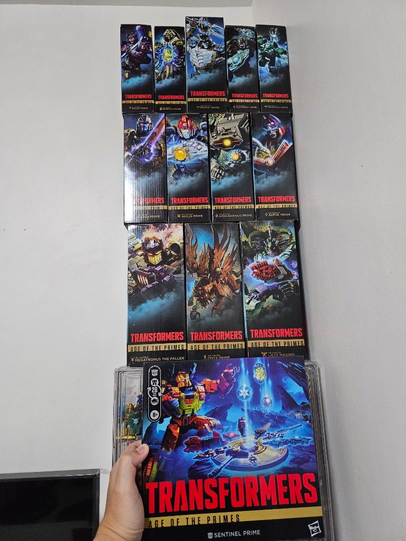 Transformers Age of the Primes 13 (Category: Action & Battle Toys) located in Makati City. Submitted by kurttan1625 (Listing ID 1467618913, Image 1). Description: Complete set of 13 Transformers Selling AOTP as Set Age of the Primes action figure boxes 13 Pcs All Bib Only taken out of the box for checking. Pm me for details Pick up Loc: Pasay.