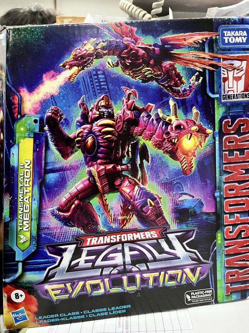 Transformers Legacy Evolution Transmetal II Megatron Leader Class (Category: Action & Battle Toys) located in Quezon City. Submitted by rosaliash99047 (Listing ID 1467657311, Image 1). Description: - Item: Transformers Legacy Evolution Transmetal II Megatron - Class: Leader Class - Mode: Converts from robot to dragon - Features: Orange chest core detail and gold claws - Packaging: Original box included with minor wear on the top flap - Condition: