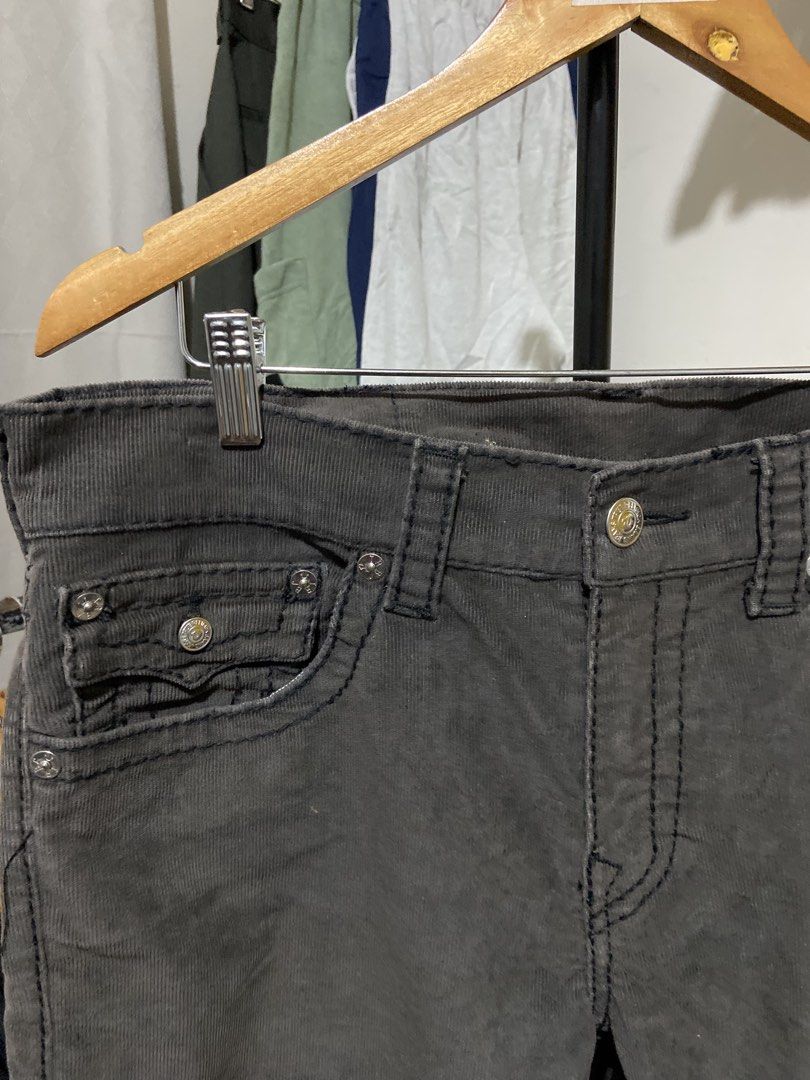 True religion (Category: Chinos) located in Cavite. Submitted by jayson_04 (Listing ID 1467839257, Image 3). Description: color rate: 9.0 condition: 9.0 issue: minor fade tyka yung sa helm see pic dimes: 34x43 (10 leg opening).