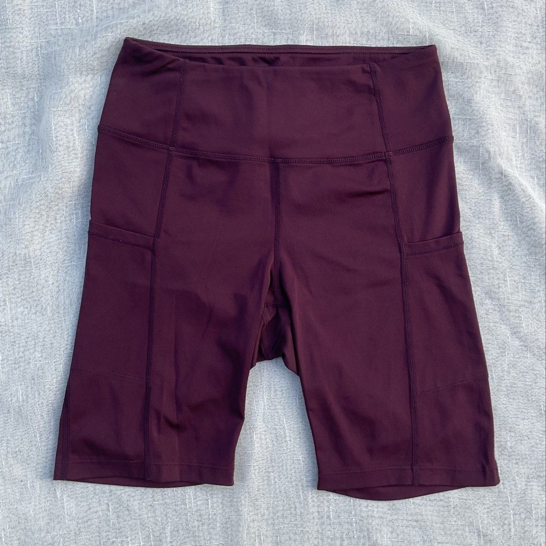 TSLA BIKER/CYCLING SHORTS (Category: Activewear) located in Basista. Submitted by b.boutique (Listing ID 1467688357, Image 1). Description: TSLA BIKER/CYCLING SHORTS Size: 27-33 Color: Maroon Like new condition! With side pockets! HIGHWAISTED!.