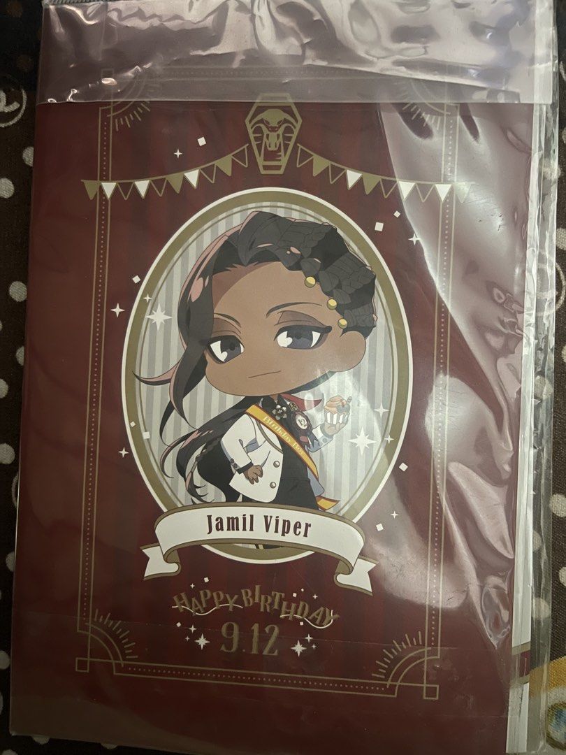 Twisted Wonderland Merch Assorted (Category: J-Wave Merchandise) located in Quezon City. Submitted by precious2294 (Listing ID 1467735312, Image 1). Description: Leona Laser ticket with badge: 500 set Jamil bday set: 800 Leona and Jamil cafè mat set of 4: 2,000 (ONLY SHIPPED VIA LALAMOVE) MOP: BPI/ Maribank / Go Tyme All AUTHENTIC FROM JAPAN CAFÈ EXCLUSIVE MAT .