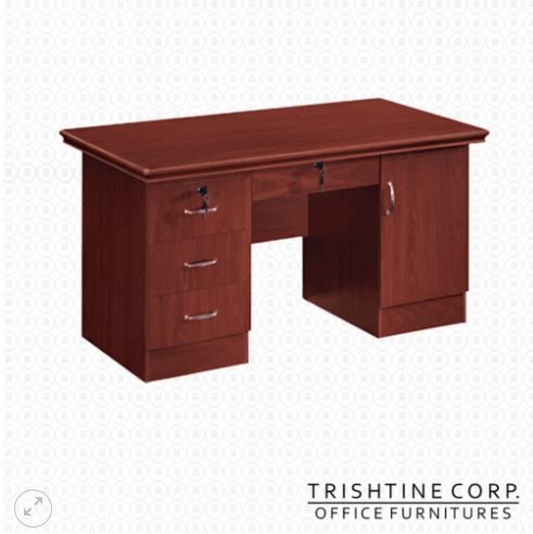 TXT-069 | Traditional Executive Table (Category: Office Furniture & Fixtures) located in Caloocan City. Submitted by jim.trishtineofficefurnitures (Listing ID 1467670968, Image 1). Description: Laminated MDF with 3 full-length side drawers with lock with full swing door cabinet with lockable center drawer Color: Dark Red Dimension: L120 x W60 x H75 cm L140 x W60 x H75 cm DISCLAIMER: PRICE IS FOR POSTING PURPOSES ONLY.