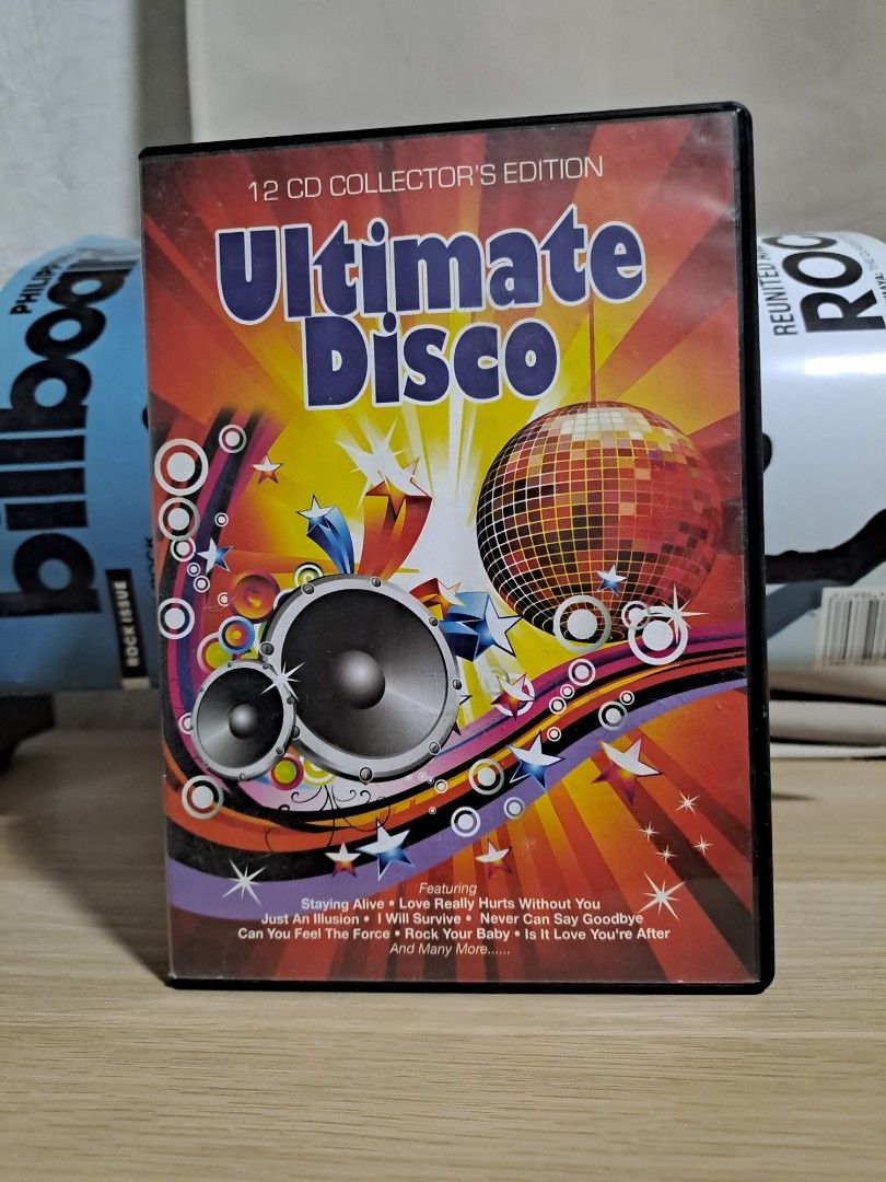 Ultimate Disco 12 CD Collector's Edition (Category: CDs & DVDs) located in Las Pinas. Submitted by cobieshop (Listing ID 1467762055, Image 1). Description: - Format: 12-disc box set in original jewel case - Genre: Classic disco hits and dance floor anthems - Featured Artists: Gloria Gaynor, Sister Sledge, The Trammps, and more - Condition: Well-stored and ready to spin - Ideal For: Retro music fans and parties.