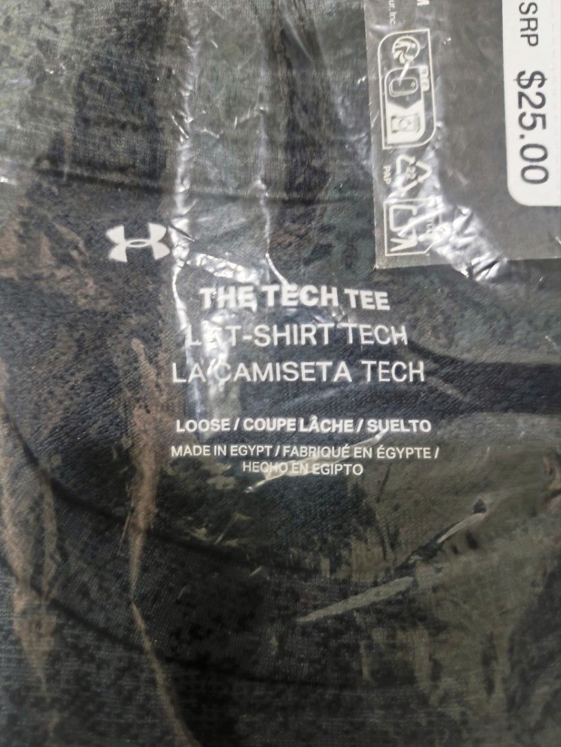 Under Armour Men's Tech Tee Size M Grey (Category: Activewear) located in Rizal. Submitted by youngwolf-5f02 (Listing ID 1467689243, Image 2). Description: - Brand: Under Armour - Item: Men's Tech Tee - Color: Grey - Size: Medium (Loose Fit) - Sleeve: Short Sleeve - Design: Large UA logo on chest - Condition: Brand new with tags in original packaging - MSRP: $25 - Origin: Made in Egypt.