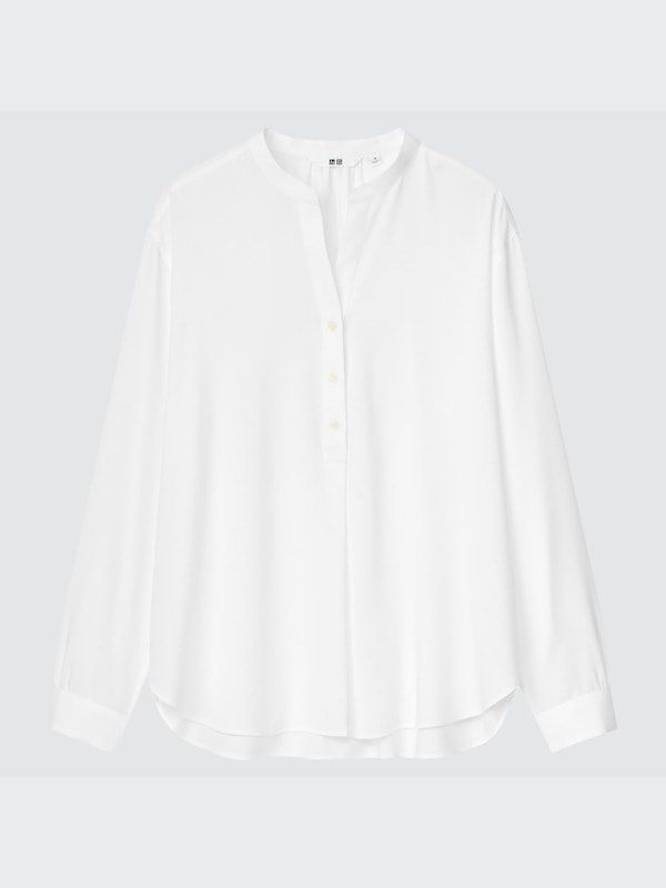 UNIQLO rayon long sleeve top (Category: Blouses) located in San Jose del Monte. Submitted by mamiracky (Listing ID 1467697348, Image 1). Description: .