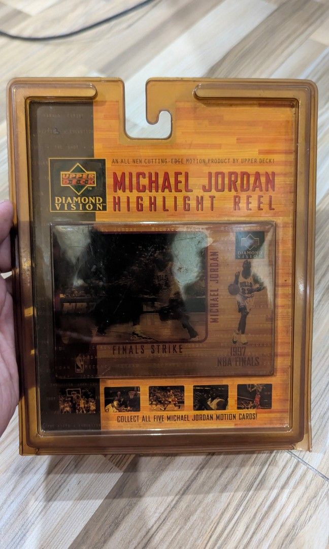 UPPER DECK DIAMOND VISION MICHAEL JORDAN HIGHLIGHT REEL (Category: Vintage Collectibles) located in Pasay City. Submitted by aatapparelshop (Listing ID 1467703157, Image 1). Description: UPPER DECK DIAMOND VISION MICHAEL JORDAN HIGHLIGHT REEL no issue selaed dated 1997 1500 shipped.