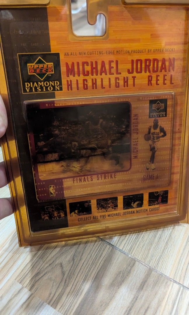UPPER DECK DIAMOND VISION MICHAEL JORDAN HIGHLIGHT REEL (Category: Vintage Collectibles) located in Pasay City. Submitted by aatapparelshop (Listing ID 1467703157, Image 2). Description: UPPER DECK DIAMOND VISION MICHAEL JORDAN HIGHLIGHT REEL no issue selaed dated 1997 1500 shipped.