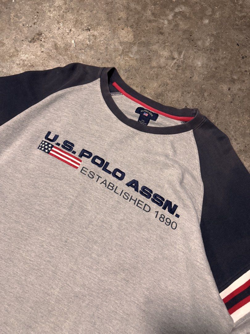 U.S Polo Assn (Category: Coats, Jackets and Outerwear) located in Pasig City. Submitted by dripthrift1600 (Listing ID 1467739191, Image 3). Description: - U.S Polo Assn - Good Condition - Needwash - Issue: Stain - sizes: 2XL - Dimes: 27x30.