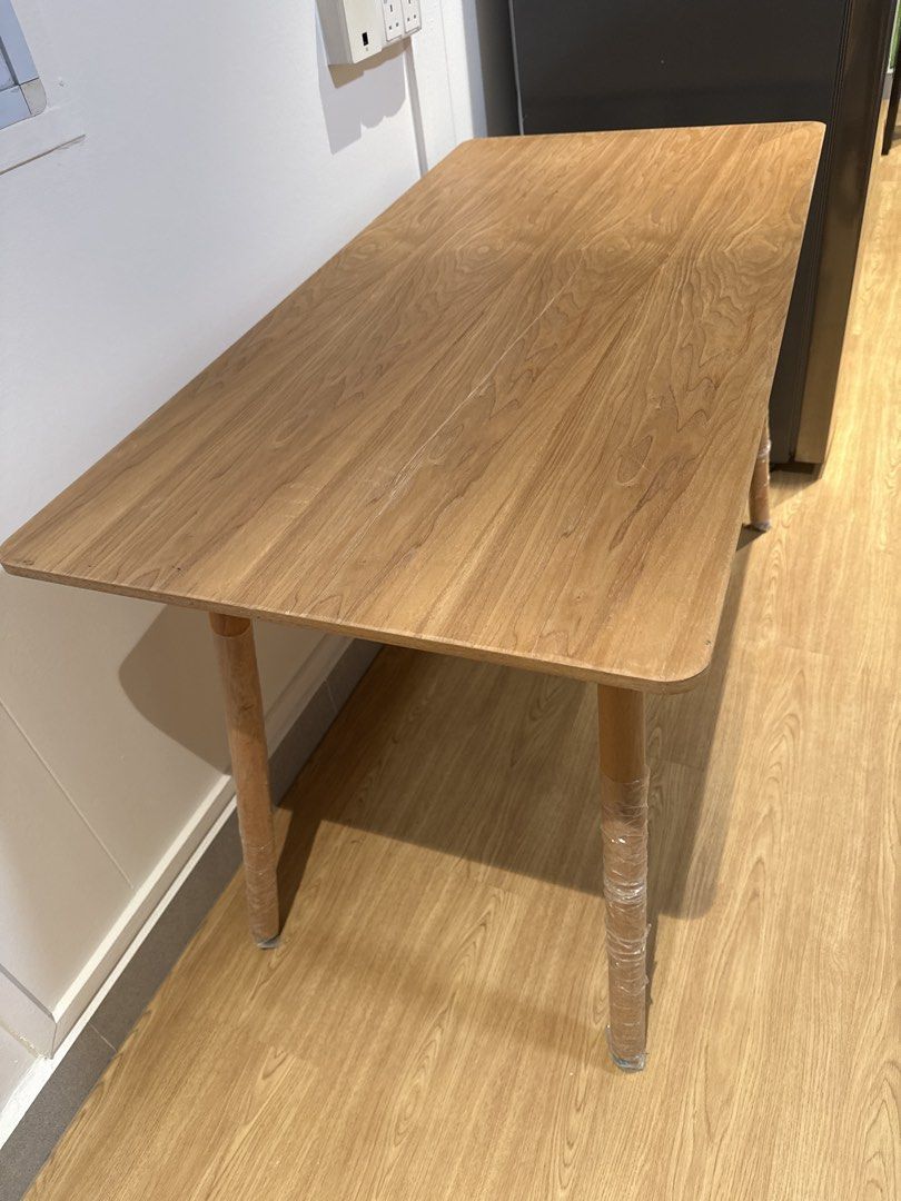 Utility wooden table (Category: Tables & Sets) located in Singapore. Submitted by olplsg (Listing ID 1467738708, Image 2). Description: Well used utility table Can be used for dining, side table, many uses. Still in relatively good condition Add chair for 2 dollars each if you need .