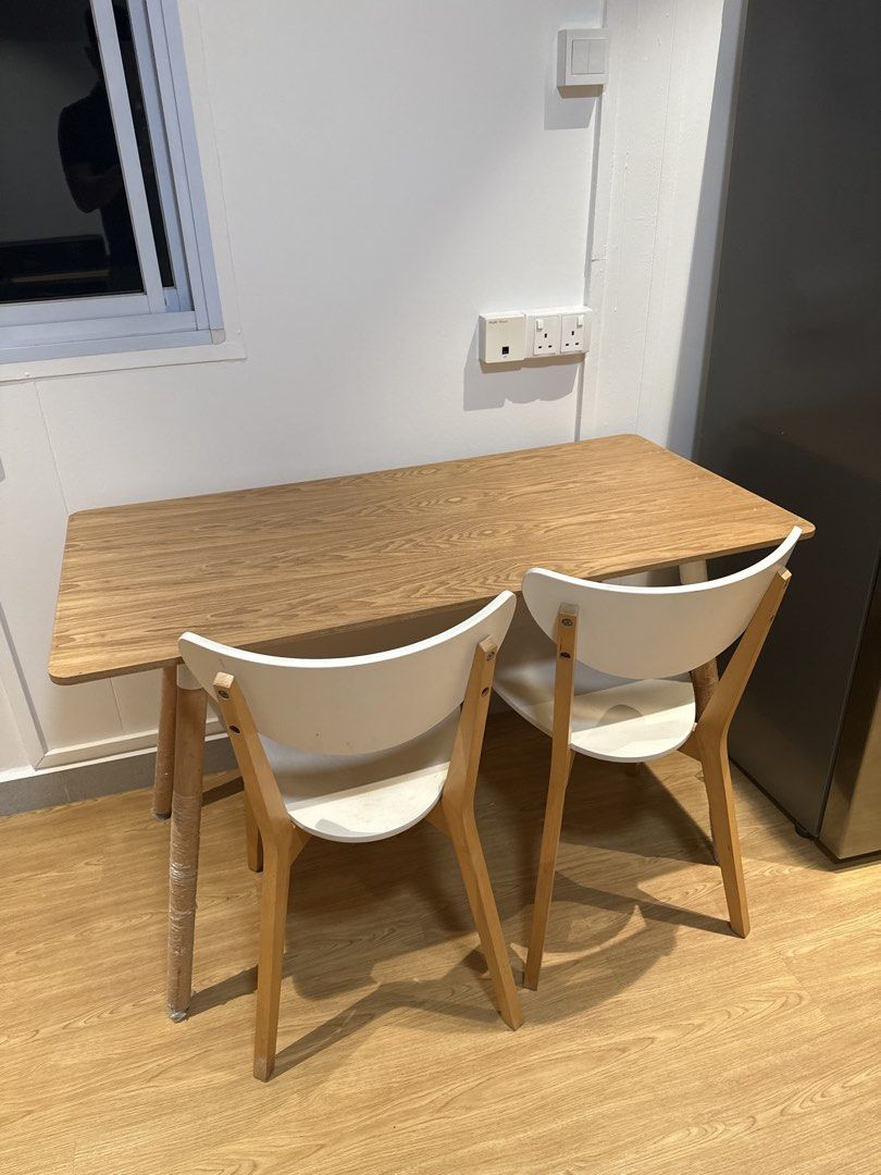 Utility wooden table (Category: Tables & Sets) located in Singapore. Submitted by olplsg (Listing ID 1467738708, Image 3). Description: Well used utility table Can be used for dining, side table, many uses. Still in relatively good condition Add chair for 2 dollars each if you need .