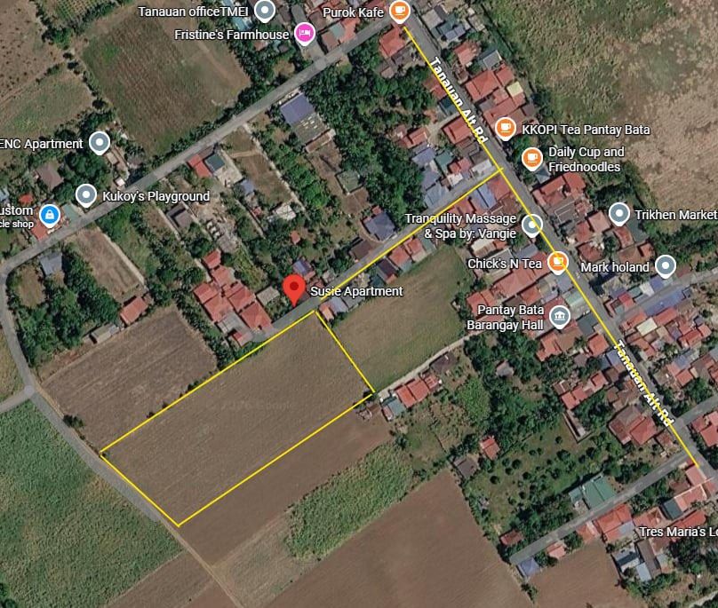 Vacant Lot (Category: Lot) located in Taguig. Submitted by pepperonia_01 (Listing ID 1467717323, Image 2). Description: LOT FOR SALE! Located at Zone 4 Brgy Pantay Bata Tanauan City Batangas 6,000 sqm Flat and ready for construction Clean Title (Transfer Certificate of Title / TCT ready for transfer c/o buyer) Ideal for Residential/Resthouse, Resort, Warehouse, Trucking for Small Trucks, Farmlot, Pickleball court and Apartment Near Industrial Par