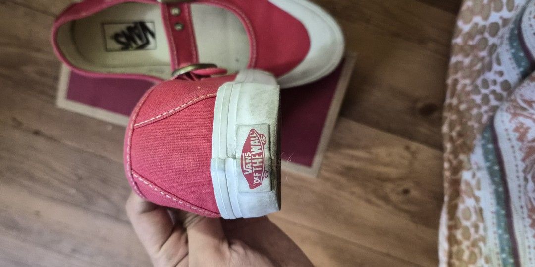 Vans Mary Jane (Category: Sneakers) located in Mandaluyong City. Submitted by 27thriftstreet (Listing ID 1467838193, Image 3). Description: Vans Mary Jane Canvas Tomato (or like red-ish) Usually a size 7 women's but for this, I got a 6.5 to fit me perfectly. Used once or twice only then stored with box Rfs: Decluttering.
