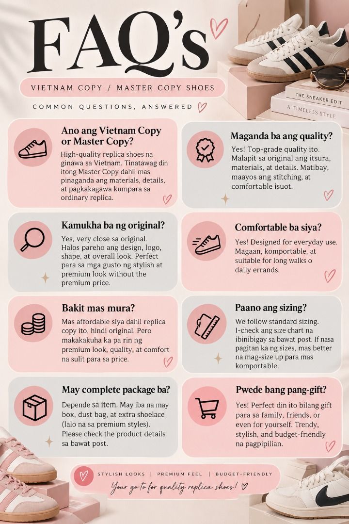 Vietnam Copy Master Copy Sneakers (Category: Sneakers) located in Manila. Submitted by matteamatteo_mnl (Listing ID 1467735032, Image 3). Description: -with box Available size: 36.37.38.39.40 📌 Please check the last image carefully before ordering. Nandun na po lahat ng kailangan tandaan. Mode of Payment (MOP): 💸 GCash, Maya, GoTyme, BDO, RCBC, Landbank Mode of Delivery (MOD): 🛵 Lalamove / GrabExpress for Same-day delivery 🚚 J&T Express / LBC